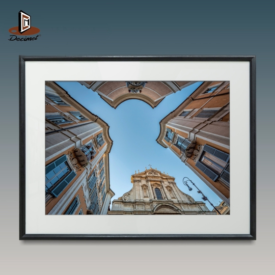 Tranh Khung Composite Đen Mỏng Piazza Sant'Ignazio Of Rome