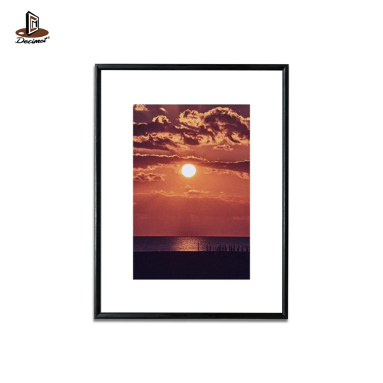 Tranh Khung Composite Đen Mỏng Frame Sunset At Sea