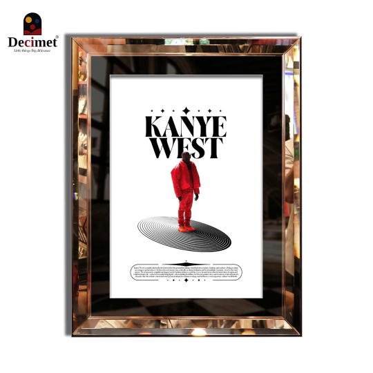 Tranh Khung Gương Vát Lá Hẹ Trà Kanye West Redbubble