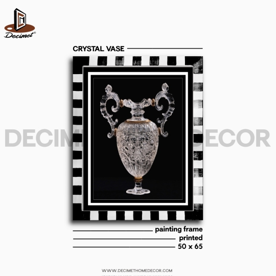 Tranh Khung Composite Vẽ Tay Rock Crystal Vase 