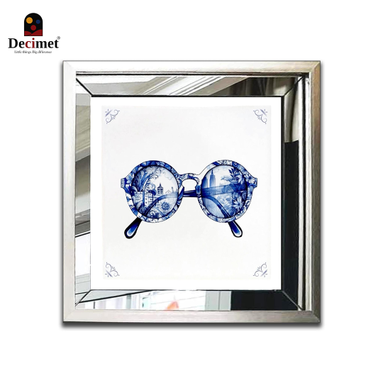 Tranh Khung Gương Bạc Ghép Composite Chinoiseries Sunglasses
