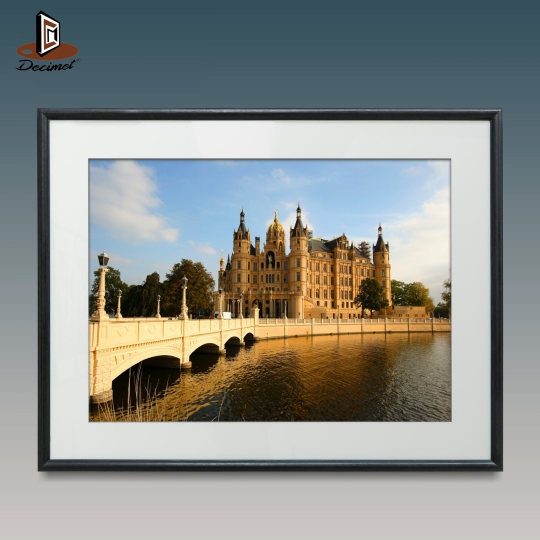 Tranh Khung Composite Đen Mỏng Schwerin Castle