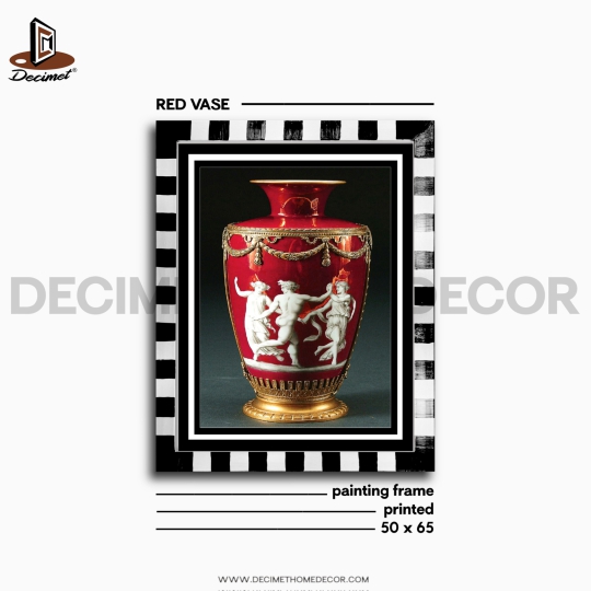 Tranh Khung Composite Vẽ Tay Bronze Mounted Vase
