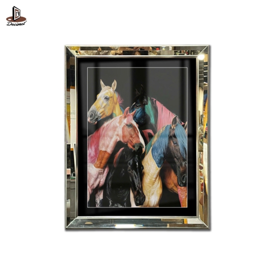 Tranh Khung Gương Vát Lá Hẹ Horse Art