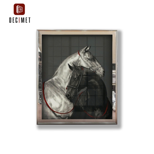 Tranh Khung Gương Ghép 1 Viền Composite Horse Art