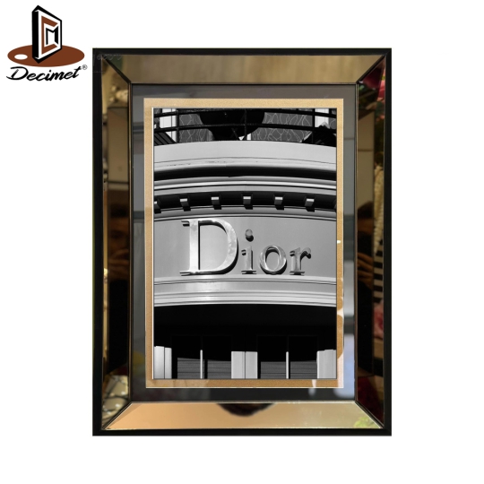 Tranh Khung Gương Trà Dior Store B&W Số.2