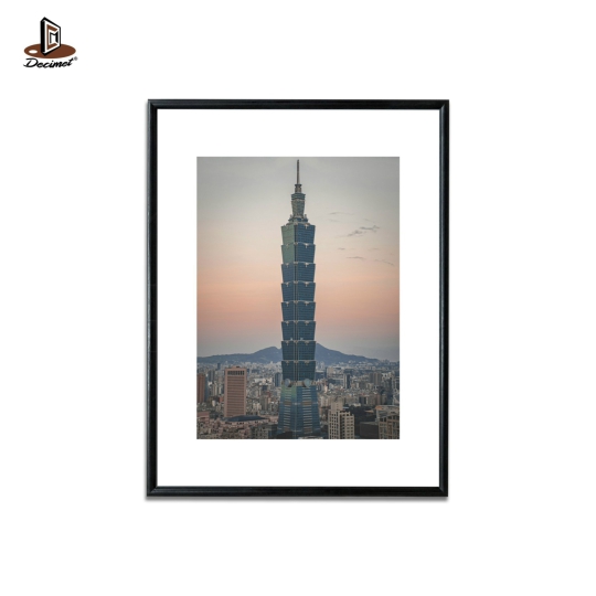 Tranh Khung Composite Đen Mỏng Taipei 101