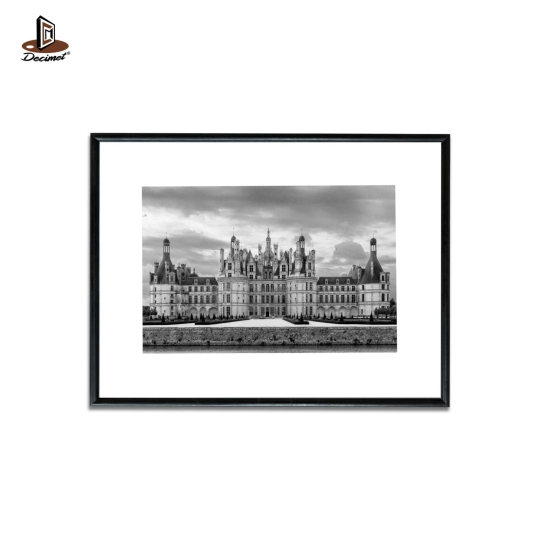 Tranh Khung Composite Đen Mỏng Chateau De Chambord Castle