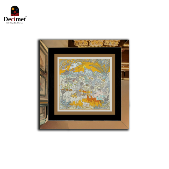 Tranh Khung Gương Vuông Hermes. Khăn Le Carnaval Des Animaux 