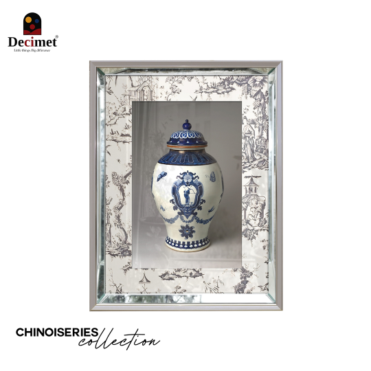 Tranh Khung Gương Bạc Ghép Composite Chinoiseries Brass Base