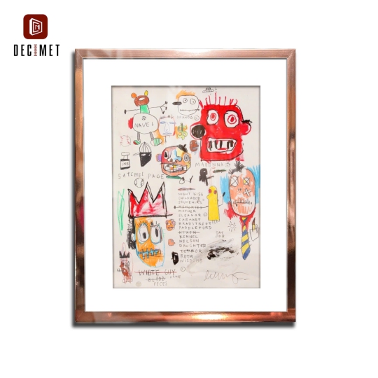 Tranh Khung Composite Gold Hồng Mỏng Samo Framed Art
