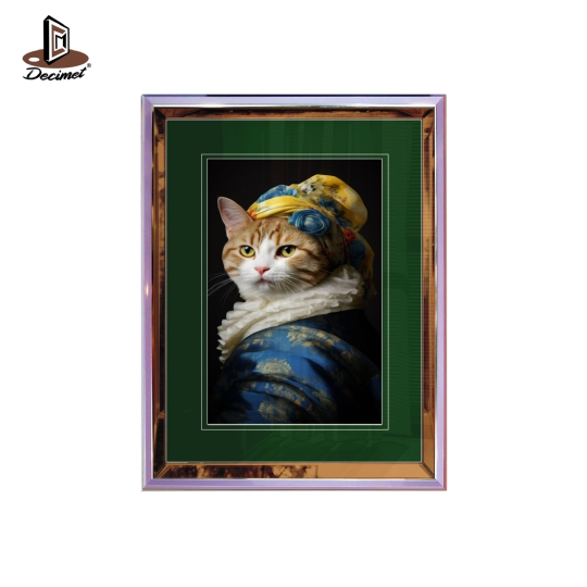 Tranh Khung Gương Ghép 1 Viền Composite Cat Renaissance