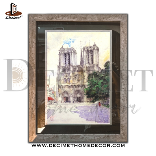 Tranh Khung Composite Giả Bê Tông  Cathedral Of Notre Dame, Paris