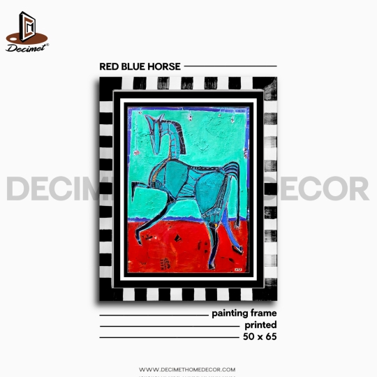 Tranh Khung Composite Vẽ Tay Abstract Horse