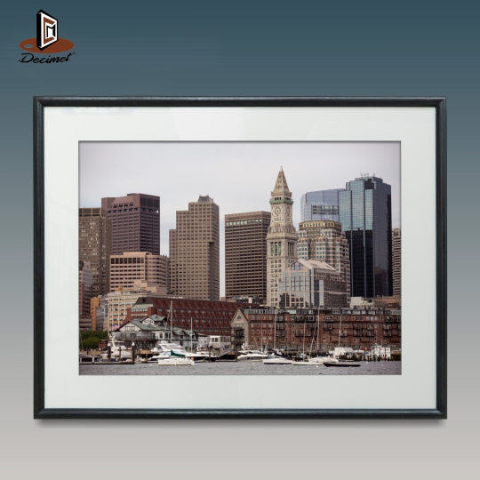 Tranh Khung Composite Đen Mỏng Boston Harbor