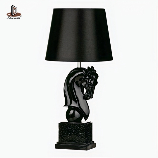 Black Horse Table Lamp