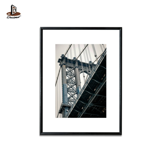 Tranh Khung Composite Đen Mỏng Manhattan Bridge #2