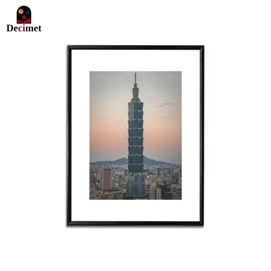 Tranh Khung Composite Đen Mỏng Taipei 101