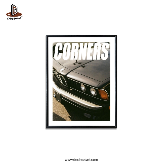 Tranh Khung Composite Đen Mỏng Corners. BMW- Black