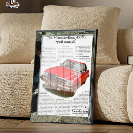 Tranh Khung Gương Bạc Mercedes Benz 450SL Red Spoil Yourself #1