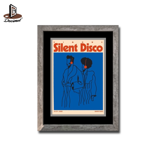 Tranh Khung Composite Giả Bê Tông Silent Disco Poster
