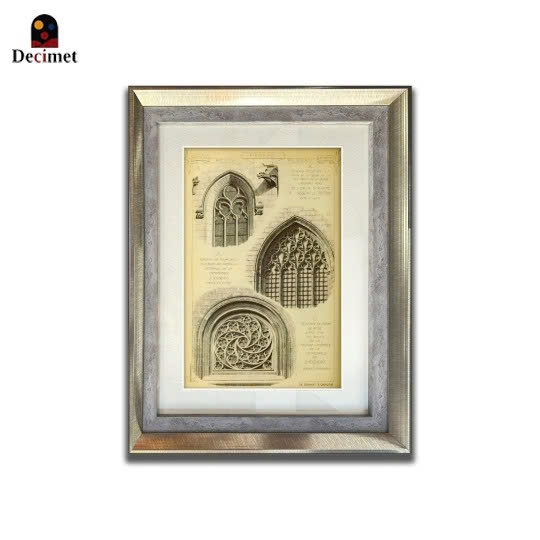 Composite-Double Frames Architectural Drawing Prints No.3