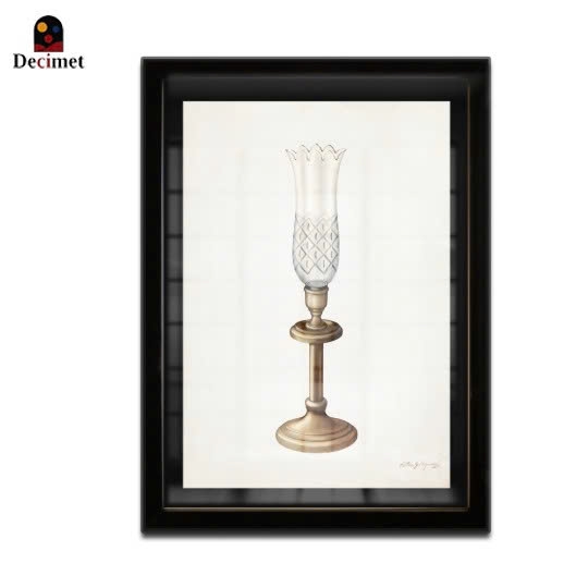Tranh Khung Composite Đen Mỏng Vintage Lamp