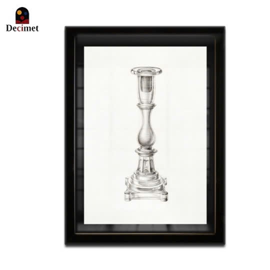 Tranh Khung Composite Đen Mỏng Candlestick by Charles Caseau