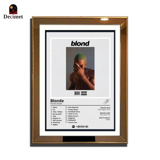 Tranh Khung Gương Ghép 1 Viền Composite Gold Mỏng 3cm - Blond 