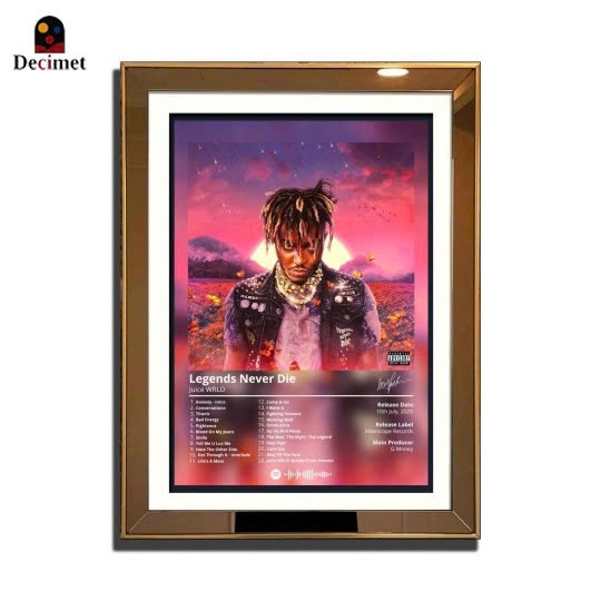 Tranh Khung Gương Ghép 1 Viền Composite Gold Mỏng 3cm - Legends Never Die 