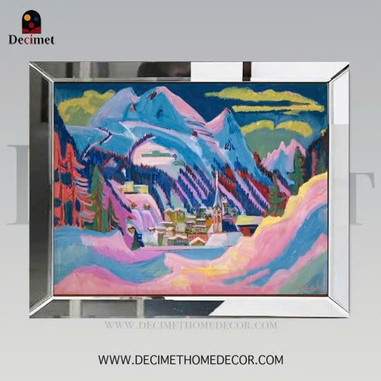 Tranh Khung Gương Bạc Winter In Davos