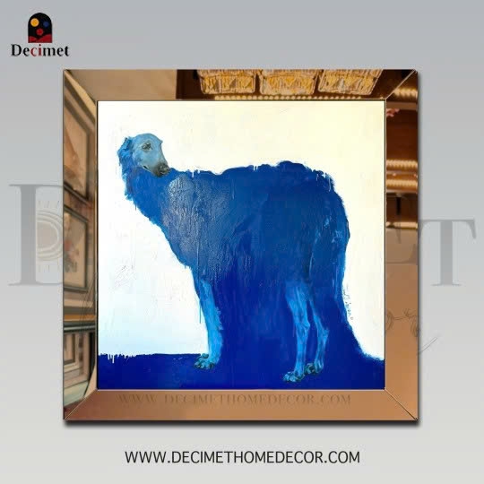 Tranh Khung Gương Trà Blue Dog 1