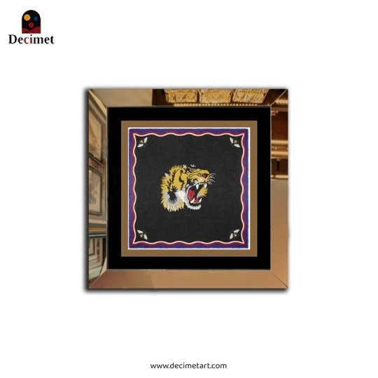 Tranh Khung Gương Trà Gucci. Khăn Tiger Print Modal 