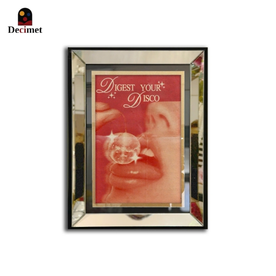 Tranh Khung Gương Bạc Digest Your Disco Poster