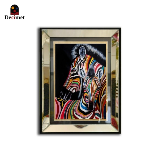 Tranh Khung Gương Bạc Zebra 