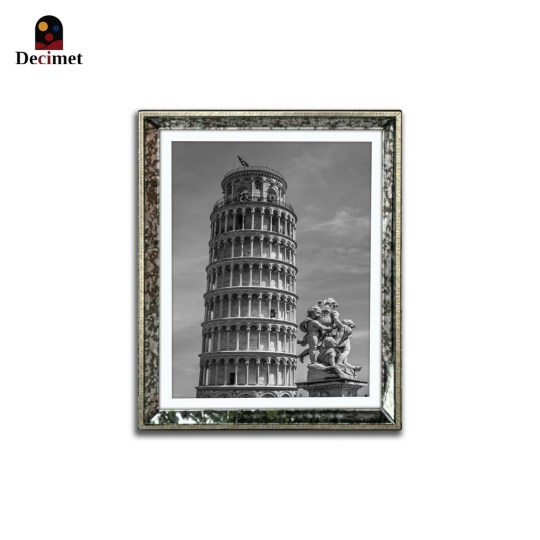 Tranh Khung Gương Loang Leaning Pisa