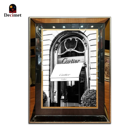 Tea Mirror Frame Painting Cartier Store In Paris