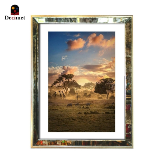 Tranh Khung Gương Loang African Sunset