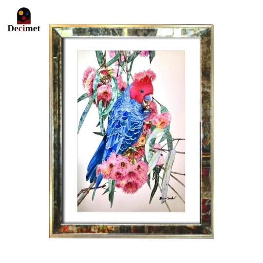 Bird and Flowers Mirror Frame Painting