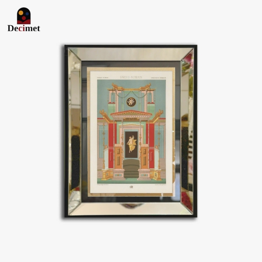 Greco-Roman Silver Mirror Frame Painting