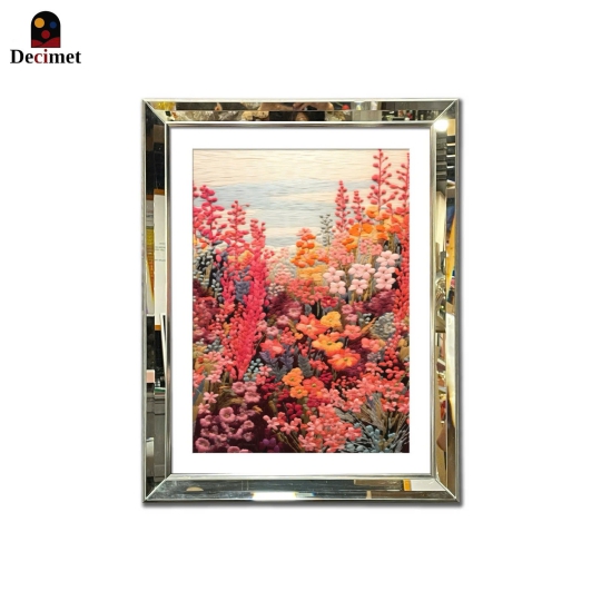 Tranh Khung Gương Vát Lá Hẹ Mosaic