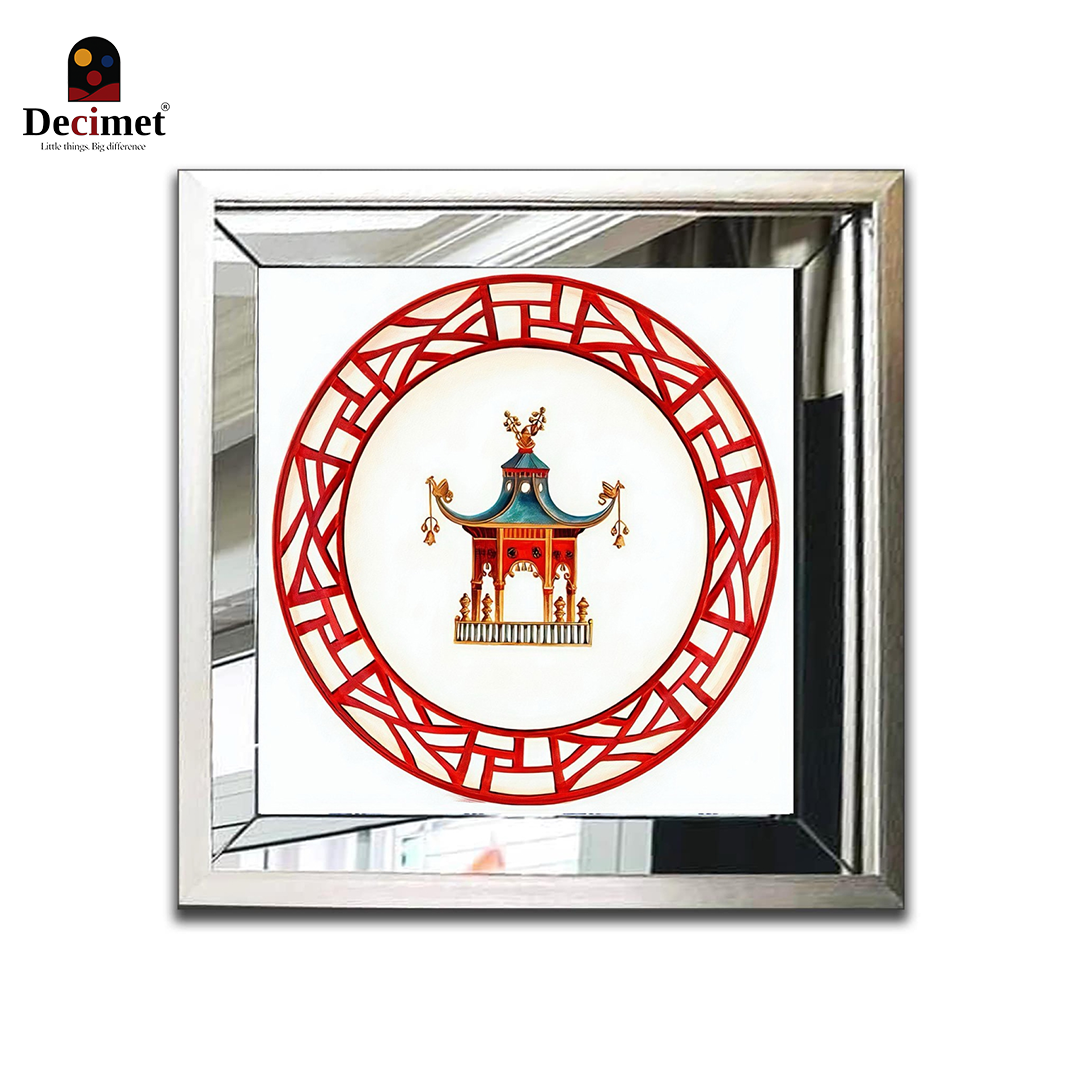 Composite Silver Mirror Frame Painting Chinoiseries Dream Art
