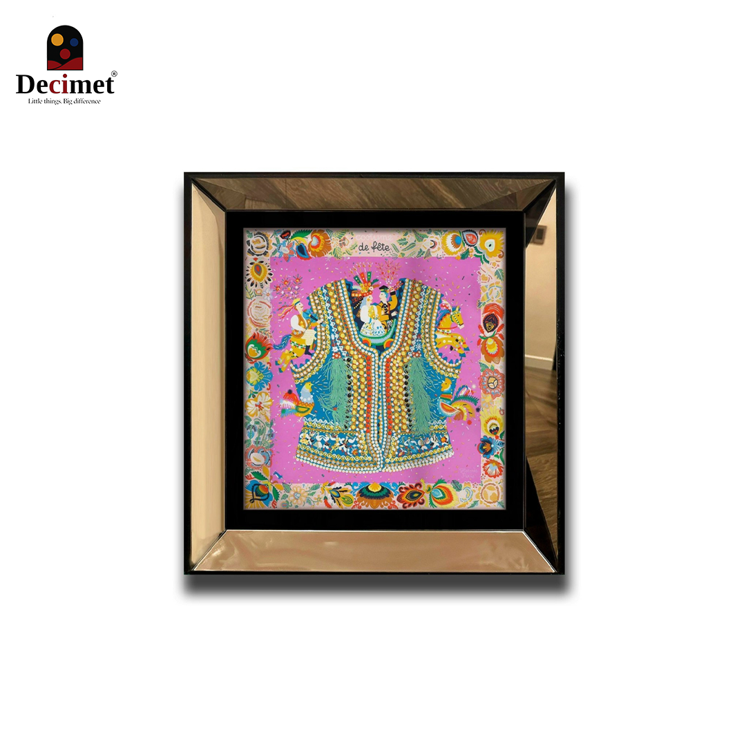 Square Mirror Frame Hermes. Costume de Fete Stole Curry Black