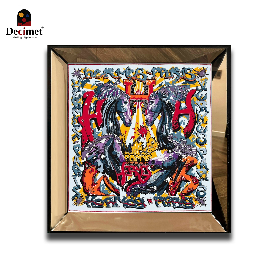 Square Mirror Frame Hermes.'H Comme No.2
