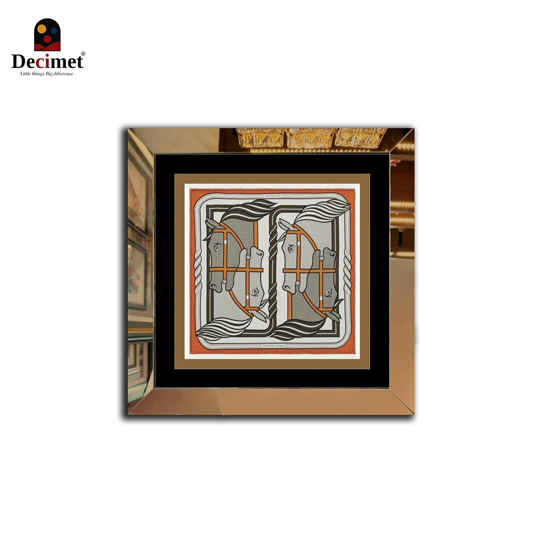 Square Mirror Frame Hermes. Quadrige II Scarf