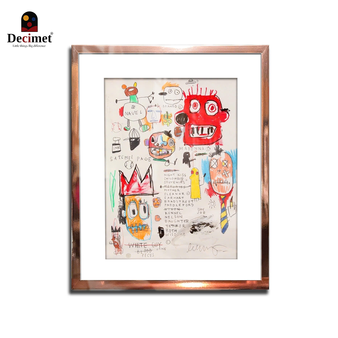 Tranh Khung Composite Gold Hồng Mỏng Samo Framed Art