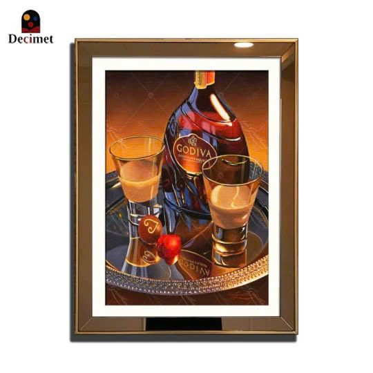 1 Piece Natural Gold Composite Border Frame Painting 3cm - Godiva