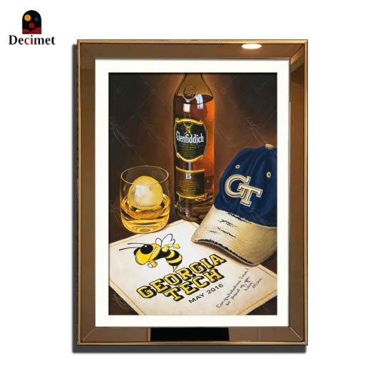 1 Piece Natural Gold Composite Border Frame Painting 3cm - Whiskey GT