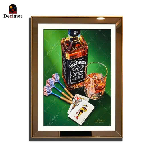1 Piece Natural Gold Composite Border 3cm Framed Painting - Joker Wild Jack