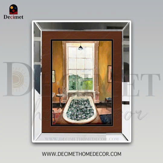 Silver Mirror Frame Painting Hot Bath Is What You Need After Long Career In Finance